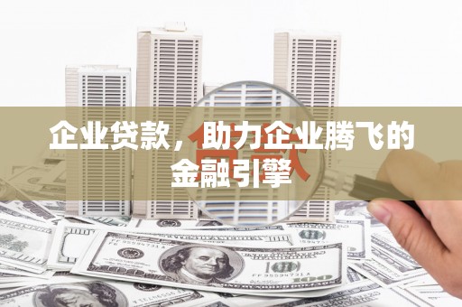 昌吉企业贷款，助力企业腾飞的金融引擎