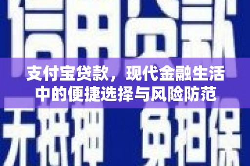 昌吉支付宝贷款，现代金融生活中的便捷选择与风险防范