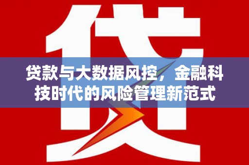 昌吉贷款与大数据风控，金融科技时代的风险管理新范式