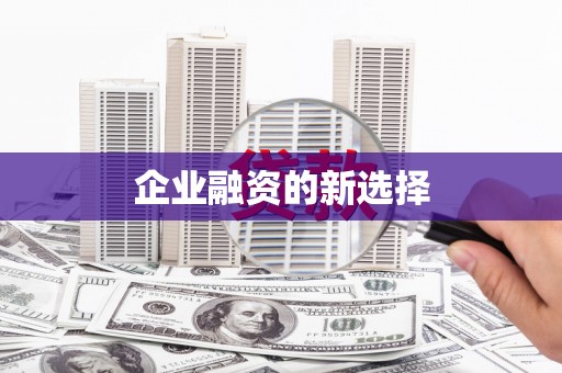 昌吉企业融资的新选择