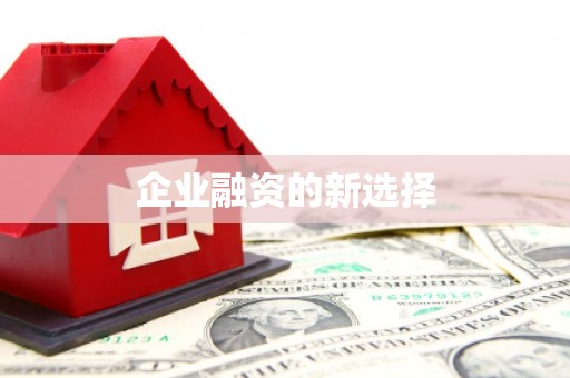 昌吉企业融资的新选择